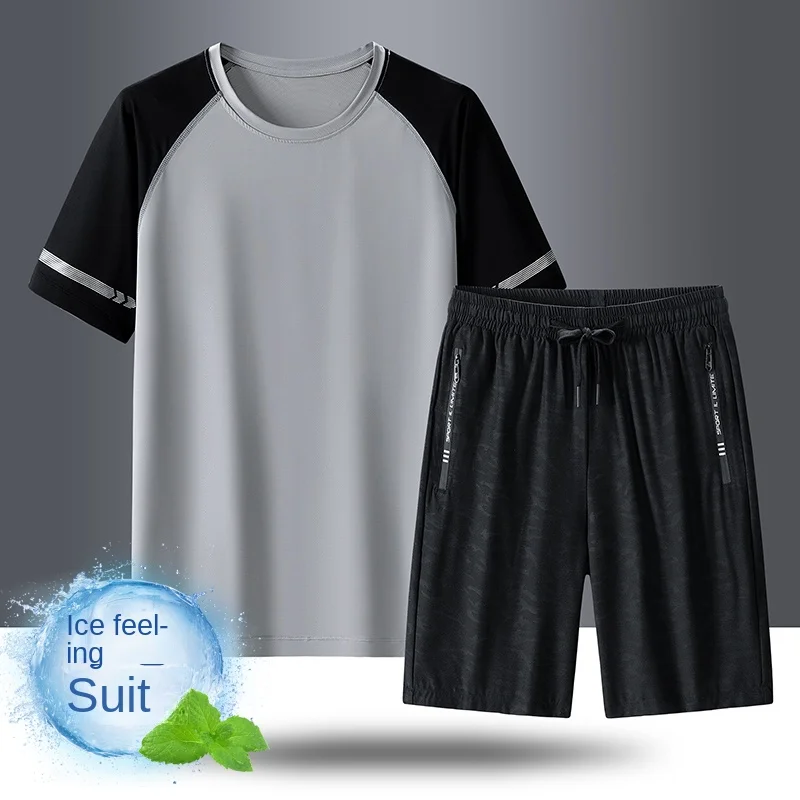 2024 Summer Casual Sportswear Men's Fitness Running Mesh Quick-drying T-shirt Shorts suit 2-piece Brand Sportswear Plus Size 5XL
2024 Summer Casual Sportswear Men's Fitness Running Mesh Quick-drying T-shirt Shorts suit 2-piece Brand Sportswear Plus Size 5XL