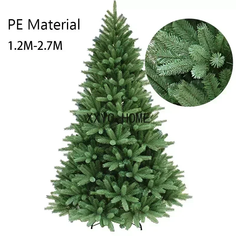 Artificial Christmas Tree Large 1.2M/2.7M PE PVC Material Green Christmas Tree Metal Stand Home Decoration for New Year Holiday
Artificial Christmas Tree Large 1.2M/2.7M PE PVC Material Green Christmas Tree Metal Stand Home Decoration for New Year Holiday