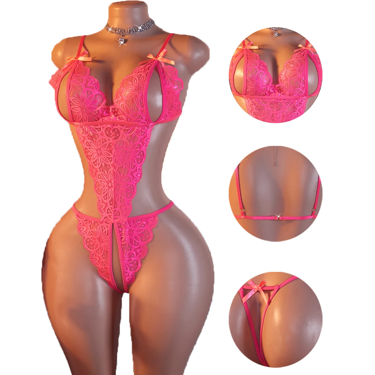 Sexy Bow Suspender Lace Open Style Lingerie Babydolls Bra Print Unobstructed Underwear Slim Fit Adult Women's Jumpsuit Clothing
Sexy Bow Suspender Lace Open Style Lingerie Babydolls Bra Print Unobstructed Underwear Slim Fit Adult Women's Jumpsuit Clothing