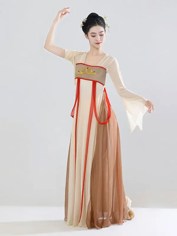 Chinese Style Woman Classical Dance Costumes Ancient Elegant Women's Han Tang Chest Length Performance And Practice Clothes
Chinese Style Woman Classical Dance Costumes Ancient Elegant Women's Han Tang Chest Length Performance And Practice Clothes