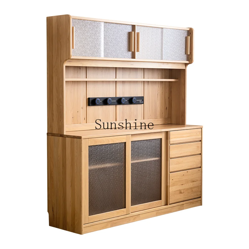 Full cypress dining side cabinet integrated multi-functional living room locker against the wall
Full cypress dining side cabinet integrated multi-functional living room locker against the wall