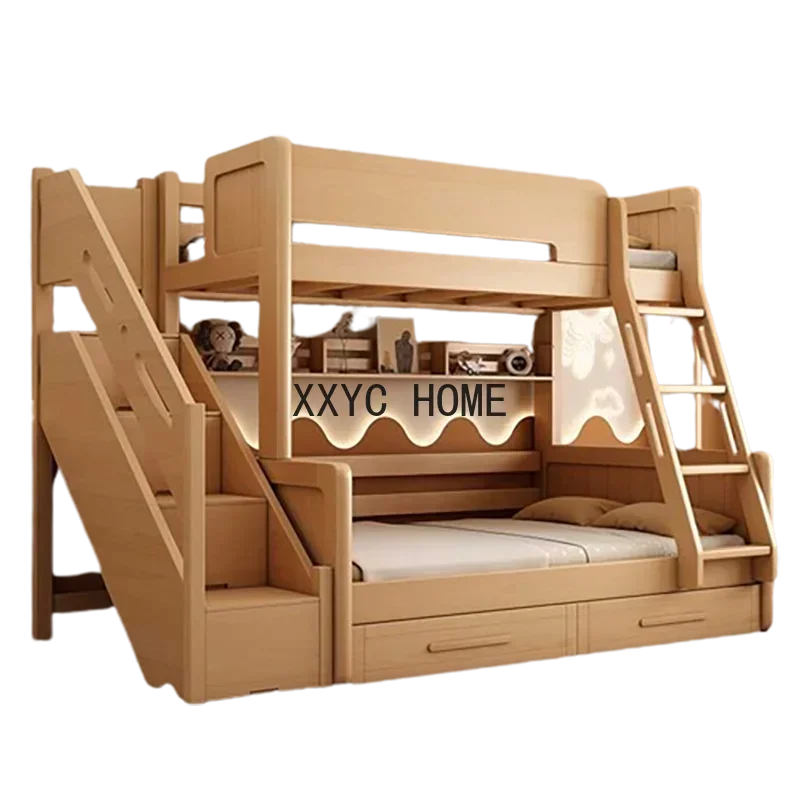 Solid Wood Children Double Bed Bunk Small Modern Multifunctional Platform Bed Kids Girl Storage Cama Box Casal Nordic Furniture
Solid Wood Children Double Bed Bunk Small Modern Multifunctional Platform Bed Kids Girl Storage Cama Box Casal Nordic Furniture