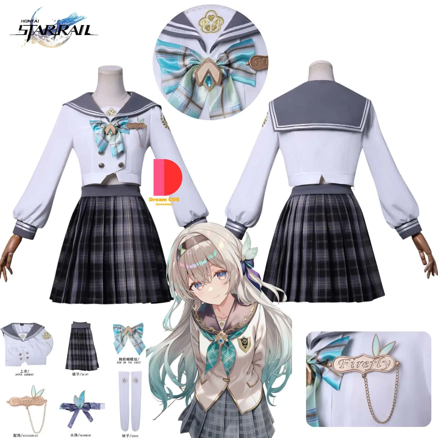 Hot Game Honkai: Star Rail Cosplay Costume Anime Firefly Role Play Clothes Cute JK Dress Uniform Suits for Women Comic Con Party
Hot Game Honkai: Star Rail Cosplay Costume Anime Firefly Role Play Clothes Cute JK Dress Uniform Suits for Women Comic Con Party