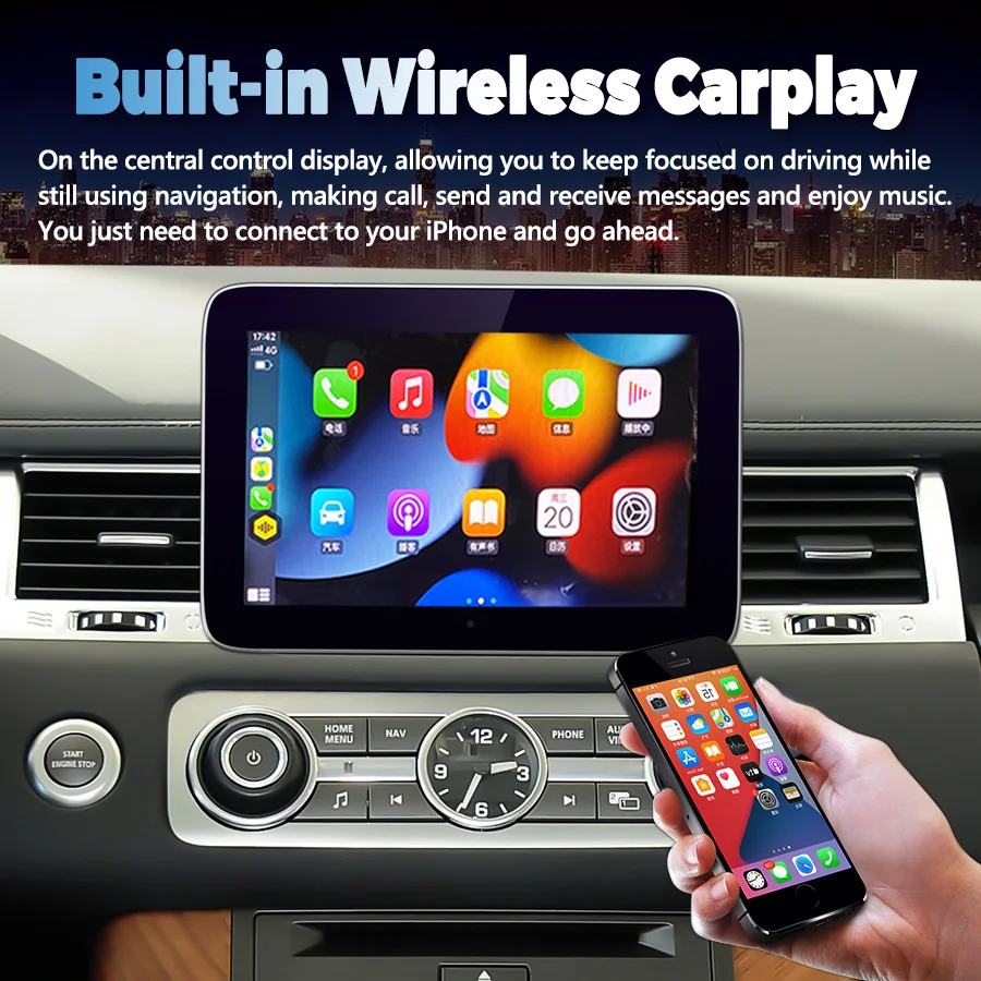 CarPlay мультимедийный видеоплеер 8,4 "Qled экран автомобильное радио GPS Навигация стерео для Land Rover Range Rover Sport 2013 Android
CarPlay мультимедийный видеоплеер 8,4 "Qled экран автомобильное радио GPS Навигация стерео для Land Rover Range Rover Sport 2013 Android