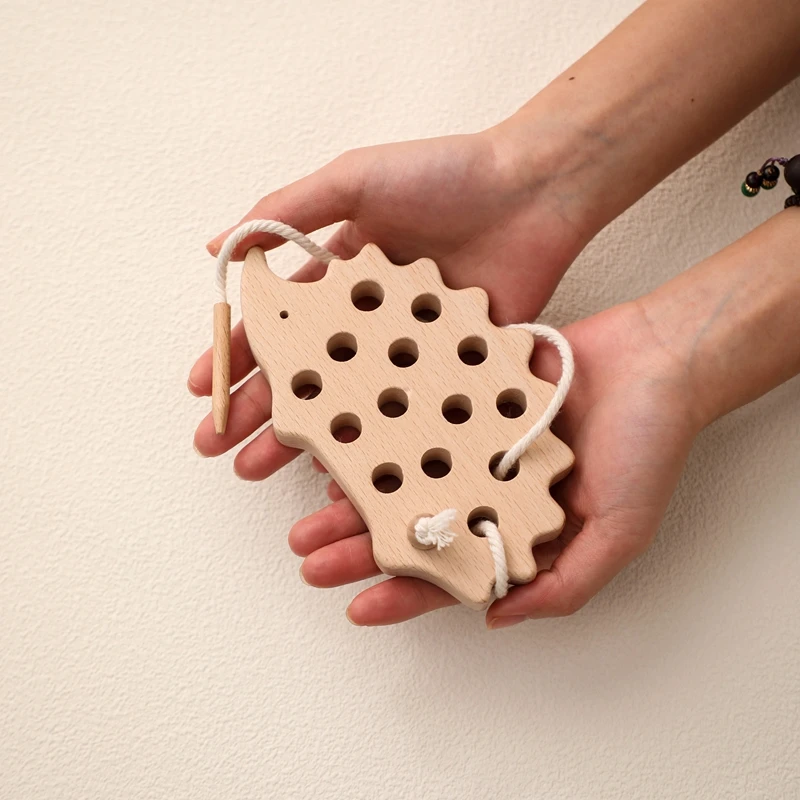 Montessori Baby Educational Toys Threading Hedgehog Beech Children's Teether Creative Threading Board for Children Baby Gifts
Montessori Baby Educational Toys Threading Hedgehog Beech Children's Teether Creative Threading Board for Children Baby Gifts