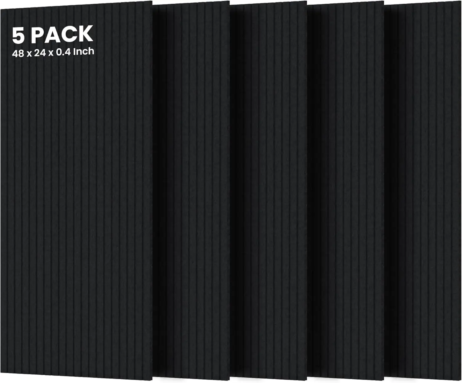 Acoustic Panels 5 Pack 47.2x23.6x0.35 Inch Sound Absorbing for Walls with Noise Reduction for Media Room Office Studio Black
Acoustic Panels 5 Pack 47.2x23.6x0.35 Inch Sound Absorbing for Walls with Noise Reduction for Media Room Office Studio Black