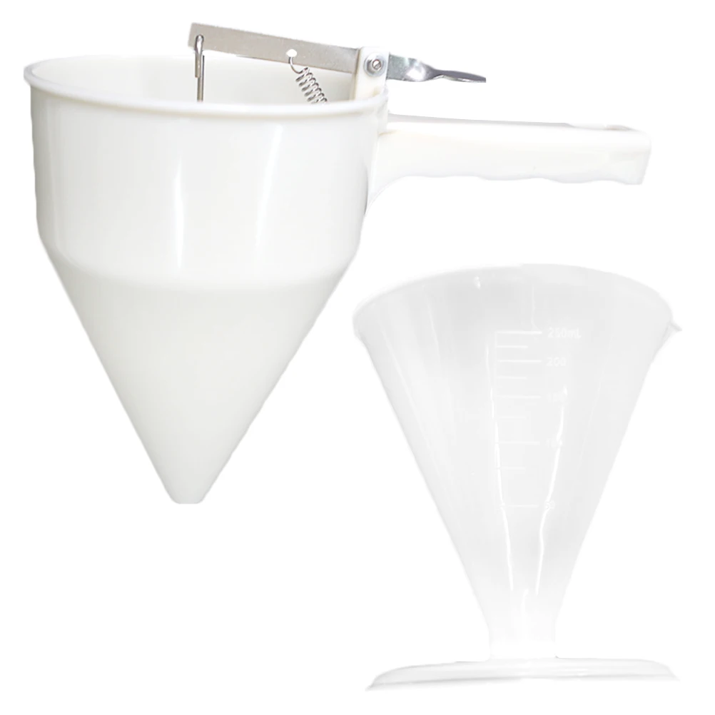 Manual Press Funnel Batter Dispenser Conical Design Kitchen Tool Pastry Maker Baking Utensil Large Flow Plastic Spring Control
Manual Press Funnel Batter Dispenser Conical Design Kitchen Tool Pastry Maker Baking Utensil Large Flow Plastic Spring Control