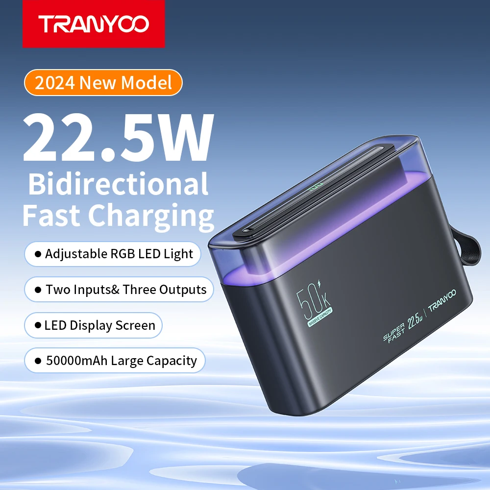50000mAh Large-Capacity Power Bank Portable 20000mAh USB C Fast Charging Mobile External Spare Battery For iPhone Xiaomi Samsung
50000mAh Large-Capacity Power Bank Portable 20000mAh USB C Fast Charging Mobile External Spare Battery For iPhone Xiaomi Samsung