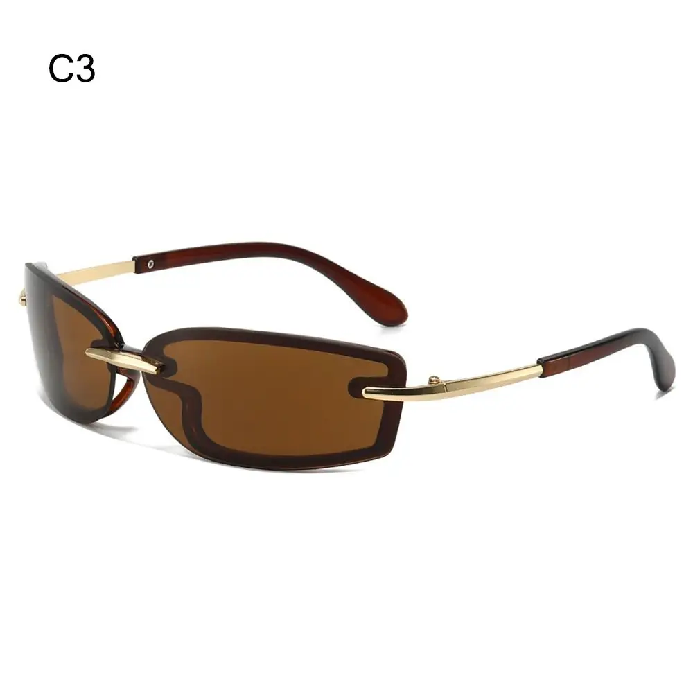 Small Rimless Square Candy Color Sunglasses Metal Temples UV Protection Women's Sun Glasses Y2K Futuristic Shades
Small Rimless Square Candy Color Sunglasses Metal Temples UV Protection Women's Sun Glasses Y2K Futuristic Shades
