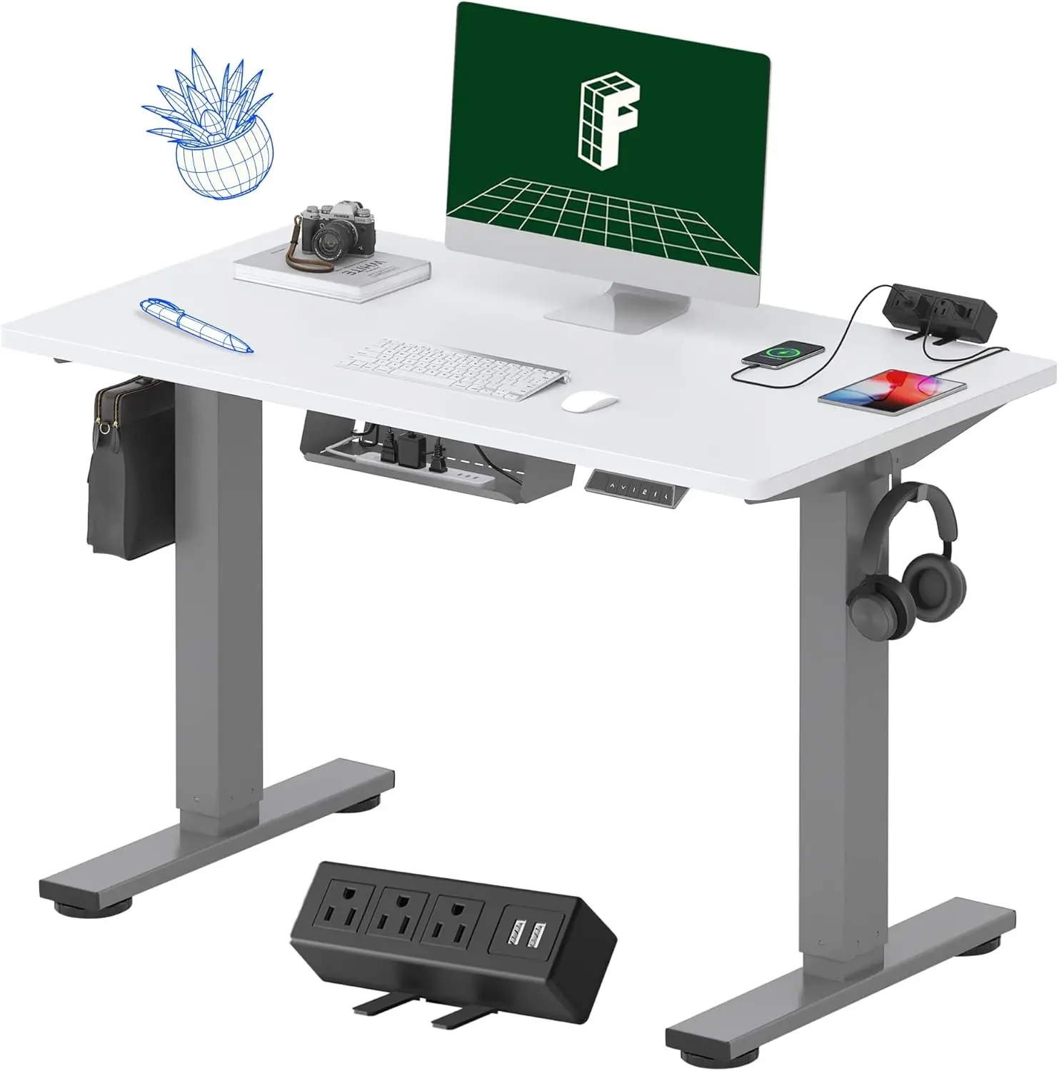 FLEXISPOT EN2 Whole-Piece Standing Desk with Clamp Power Strip, 40 x 24'' Electric Stand Up Height Adjustable Desk with
FLEXISPOT EN2 Whole-Piece Standing Desk with Clamp Power Strip, 40 x 24'' Electric Stand Up Height Adjustable Desk with