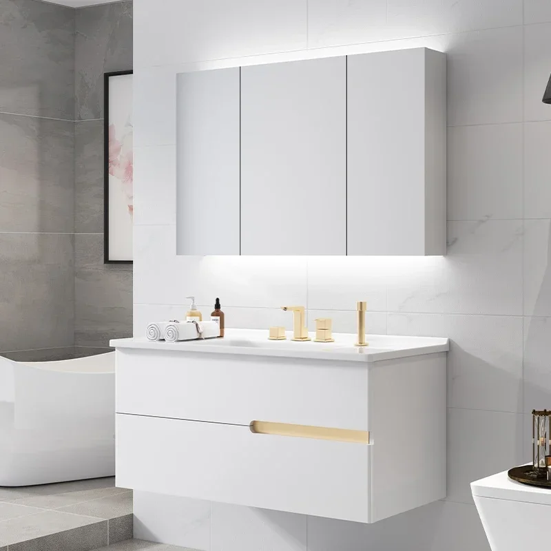 Furniture Single Sink Cabinet White Modern Waterproof Hotel Wall Mounted Bathroom Vanity Floating Cabinet
Furniture Single Sink Cabinet White Modern Waterproof Hotel Wall Mounted Bathroom Vanity Floating Cabinet
