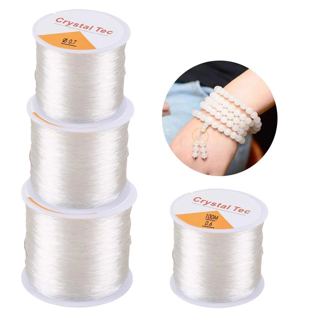 100M Elastic Bracelets String Cord 0.6/0.7/0.8/1mm Round Crystal Elastic String for Bracelets Necklace Beading & Jewelry Making
100M Elastic Bracelets String Cord 0.6/0.7/0.8/1mm Round Crystal Elastic String for Bracelets Necklace Beading & Jewelry Making