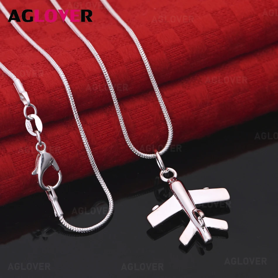 AGLOVER 925 Sterling Silver Airplane Pendant Necklace Simple and Elegant Women's Gift Jewelry
AGLOVER 925 Sterling Silver Airplane Pendant Necklace Simple and Elegant Women's Gift Jewelry