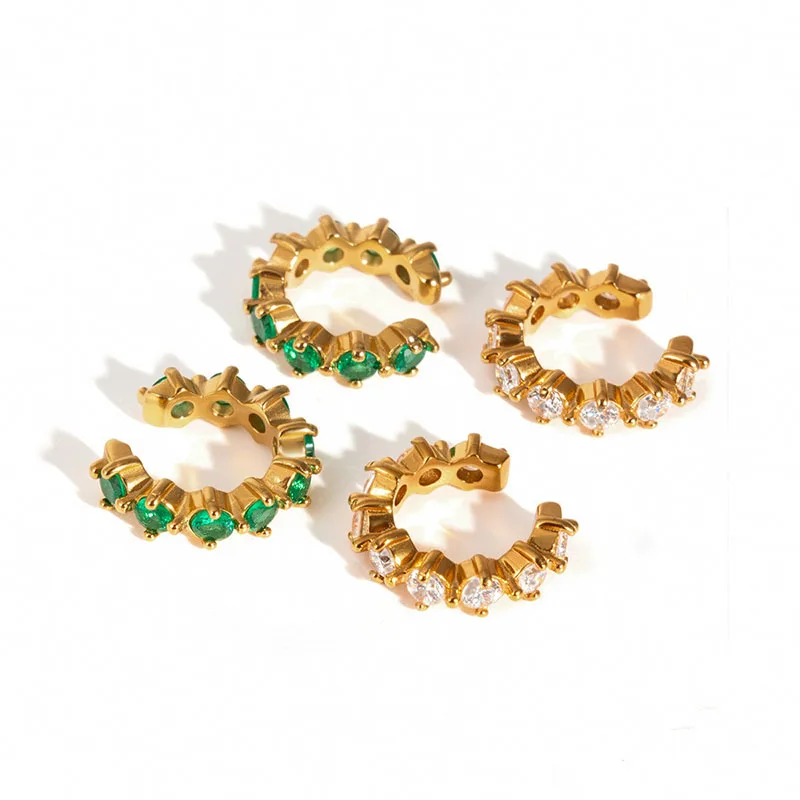 Fashion Jewelry Stainless Steel Ear Clip Inlaid Round Zircon Ear Clips Light Luxury Earring Jewelry
Fashion Jewelry Stainless Steel Ear Clip Inlaid Round Zircon Ear Clips Light Luxury Earring Jewelry