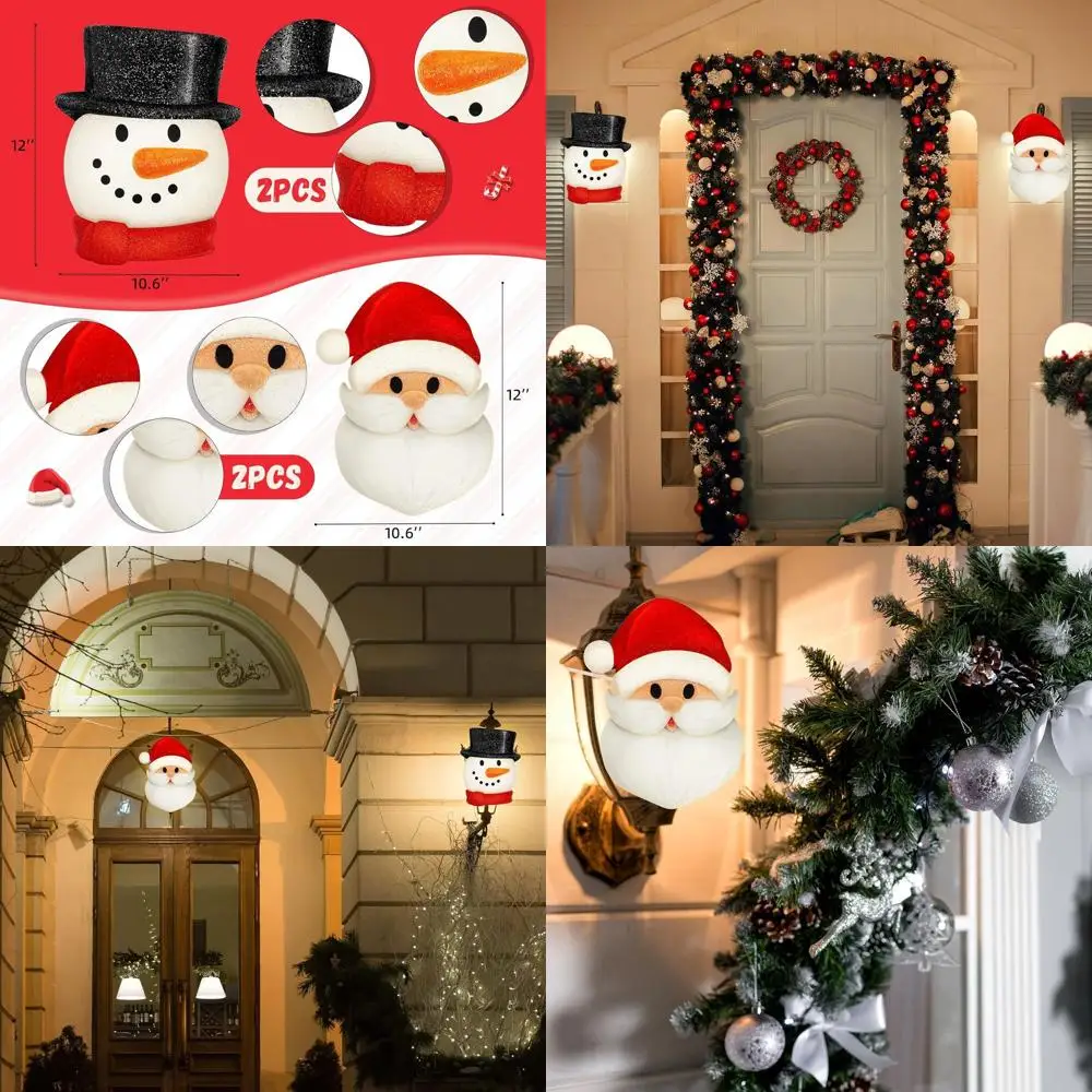 Gnome-Themed Christmas Light Covers for Outdoor Holiday Decor: Snowman, Santa, 4 Pieces
Gnome-Themed Christmas Light Covers for Outdoor Holiday Decor: Snowman, Santa, 4 Pieces