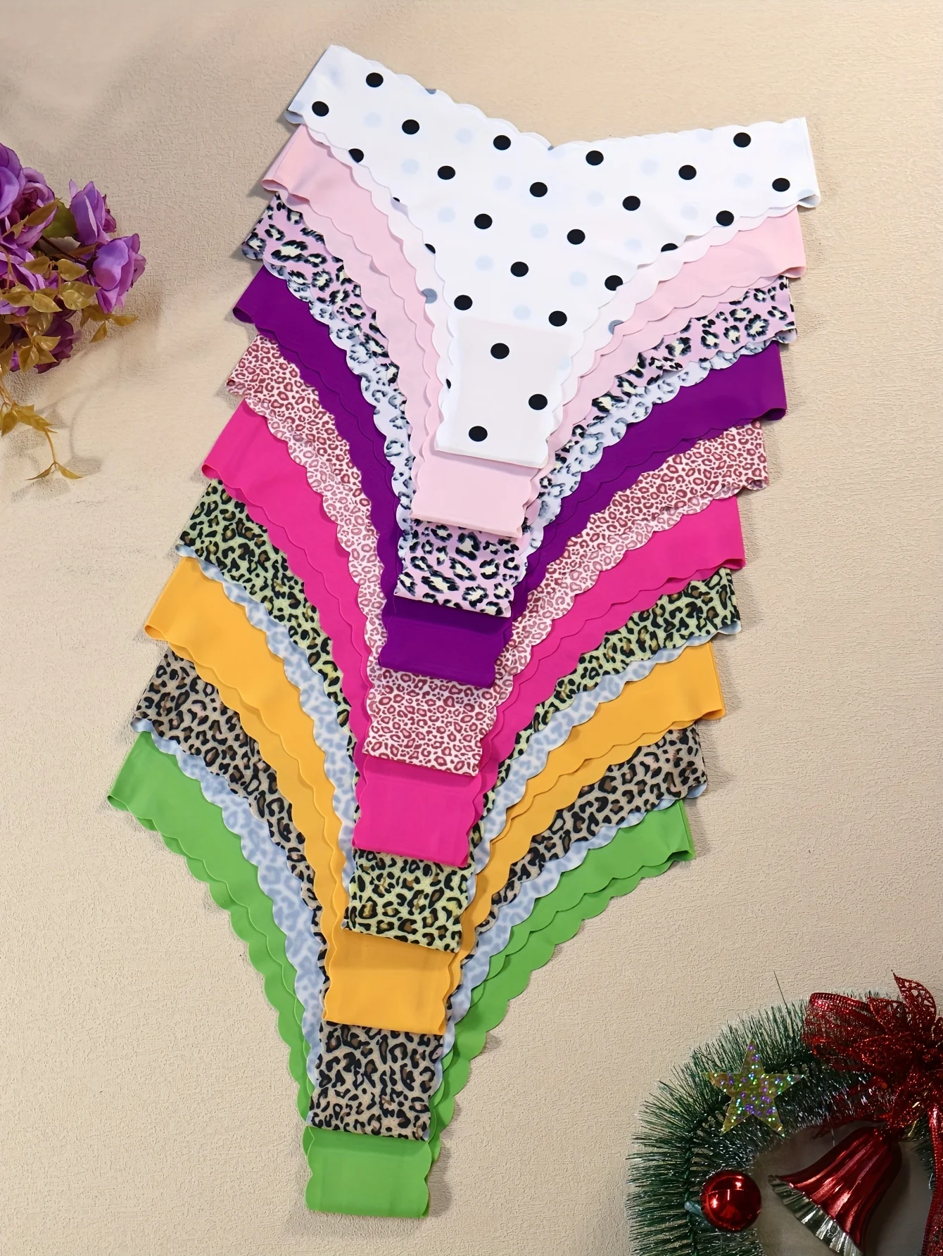10Pcs Women's Sexy Wave Seamless Panties Polka Dot Leopard Print Smooth Elastic Comfortable Female Intimate Sports Briefs
10Pcs Women's Sexy Wave Seamless Panties Polka Dot Leopard Print Smooth Elastic Comfortable Female Intimate Sports Briefs