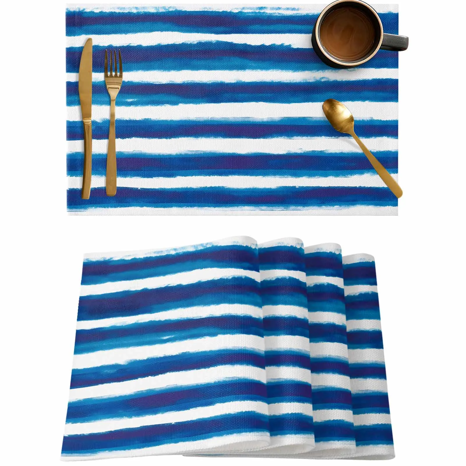 Ocean Blue Stripe Ocean Watercolor Kitchen Tableware Cup Bottle Placemat Coffee Pads 4/6pcs Desktop Mats
Ocean Blue Stripe Ocean Watercolor Kitchen Tableware Cup Bottle Placemat Coffee Pads 4/6pcs Desktop Mats