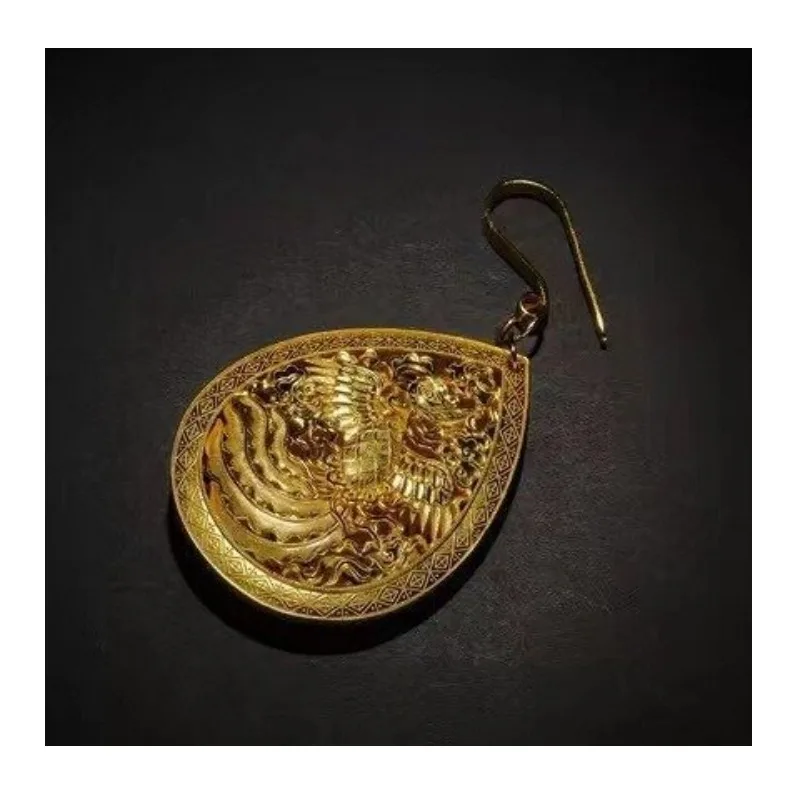 Ancient Hand-carved Hollow Copper Gold-plated Charcoal Pendant Imitation Ming Dynasty and Song Dynasty Han Dynasty Horse Face Cl
Ancient Hand-carved Hollow Copper Gold-plated Charcoal Pendant Imitation Ming Dynasty and Song Dynasty Han Dynasty Horse Face Cl