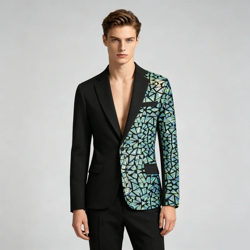 Men's Shiny Sequin Single Breasted Tuxedo Blazer for Evening Parties Fashion Nightclub Casual Wear Glittering Suit Jacket
Men's Shiny Sequin Single Breasted Tuxedo Blazer for Evening Parties Fashion Nightclub Casual Wear Glittering Suit Jacket