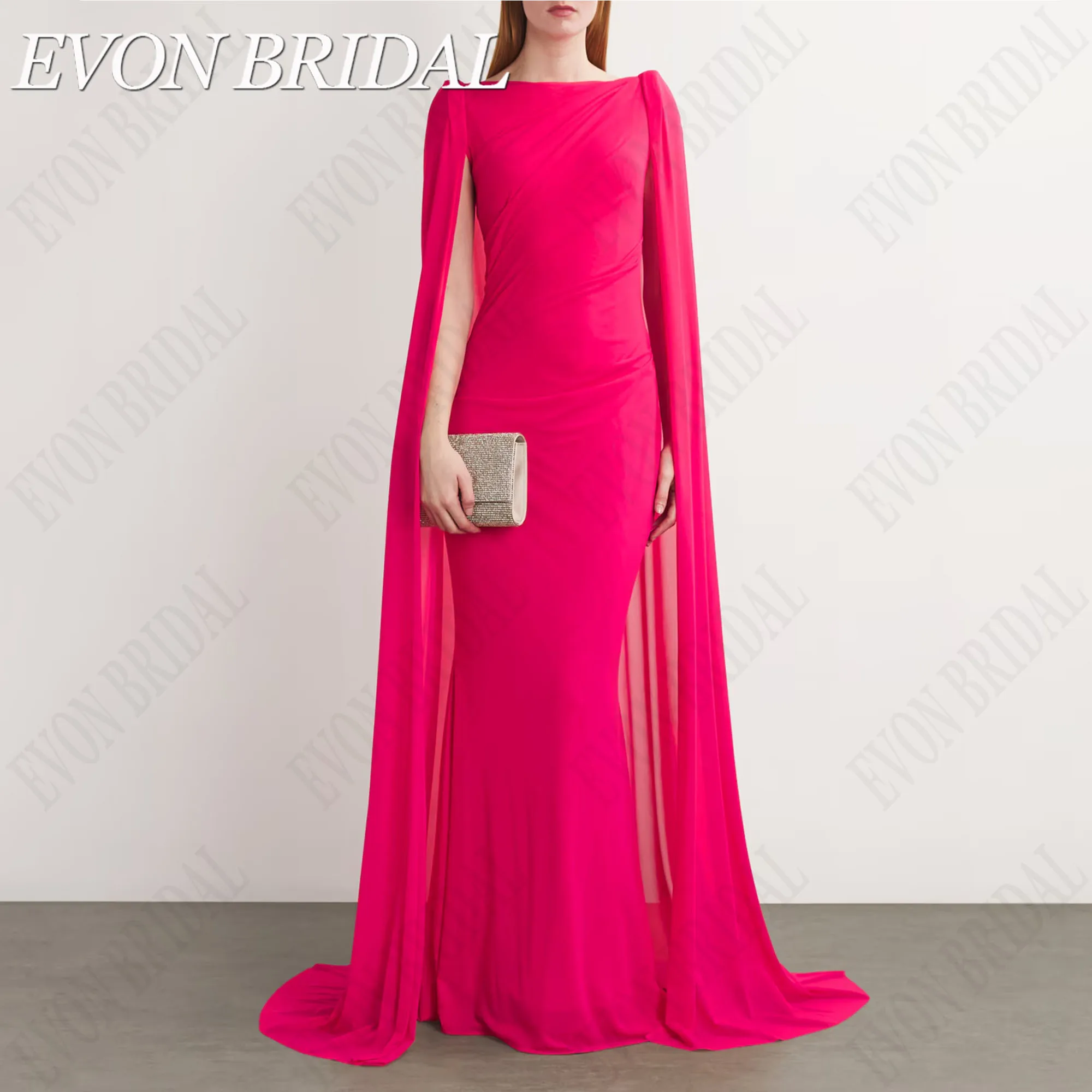 EVON BRIDAL O-Neck Mermaid Celebrity Evening Party Dresses With Shawl Boho Chiffon Sleeveless Simple Bridesmaid Gowns Customized
EVON BRIDAL O-Neck Mermaid Celebrity Evening Party Dresses With Shawl Boho Chiffon Sleeveless Simple Bridesmaid Gowns Customized