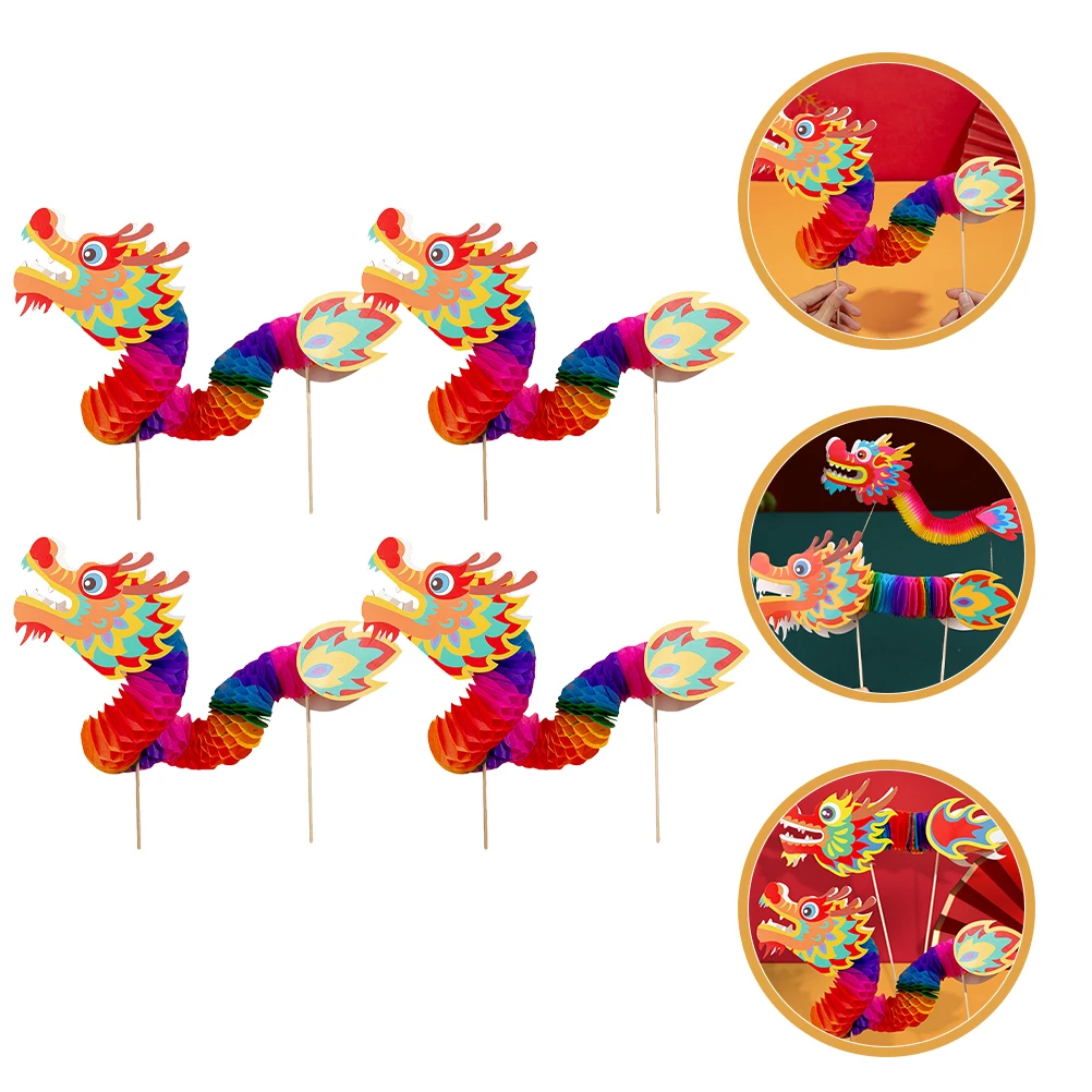 4 Pcs Flower Drawing Paper Decorations Ornaments for Kids Chinese New Year Festival Paperdragon Garlands of Photo
4 Pcs Flower Drawing Paper Decorations Ornaments for Kids Chinese New Year Festival Paperdragon Garlands of Photo