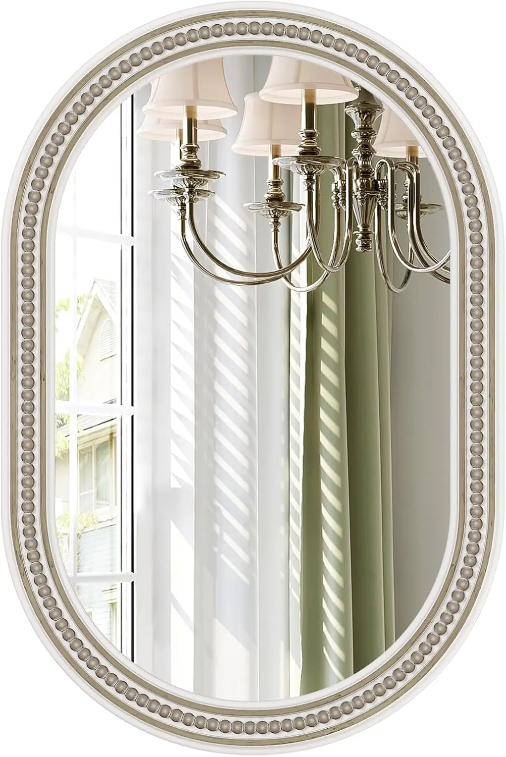 Boho Oval Wall Mirror, 24" x 36" Farmhouse Antique Bathroom Oval Mirrors Over Sink, Wooden Rustic with Beaded for Bedroom, Dinin
Boho Oval Wall Mirror, 24" x 36" Farmhouse Antique Bathroom Oval Mirrors Over Sink, Wooden Rustic with Beaded for Bedroom, Dinin