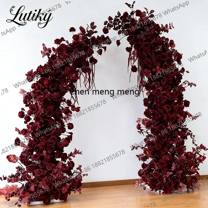 5D Burgundy Rose Hang Vine Floral Arrangement Ox Horn Arch Wedding Decor Flower Stand Artificial Floor Flower Table Center Ball
5D Burgundy Rose Hang Vine Floral Arrangement Ox Horn Arch Wedding Decor Flower Stand Artificial Floor Flower Table Center Ball