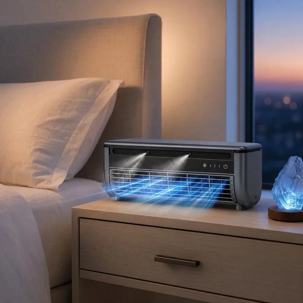 Adjustable Speed Misting Cooling Fan Portable Mini Split Air Conditioner Fan Quiet Wall Mount Desk Fan for Home Office
Adjustable Speed Misting Cooling Fan Portable Mini Split Air Conditioner Fan Quiet Wall Mount Desk Fan for Home Office