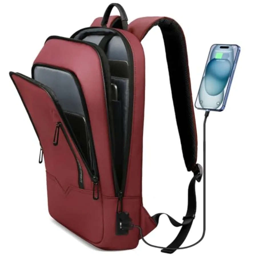 Backpack for Men Business Slim Backpack with USB Charger Computer Lightweight Anti-theft Travel
Backpack for Men Business Slim Backpack with USB Charger Computer Lightweight Anti-theft Travel