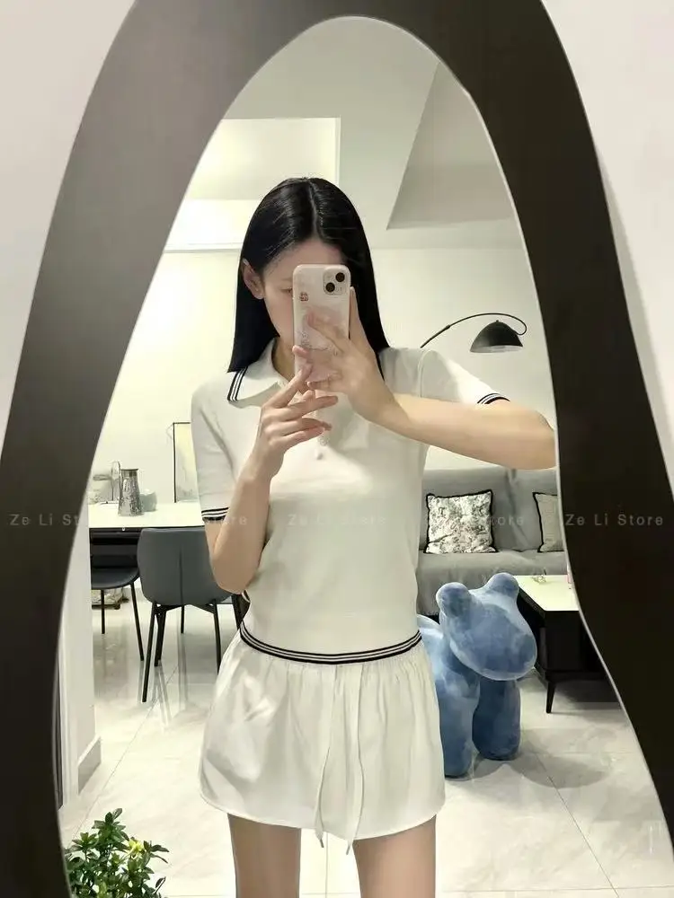 2026new Arrival Lapel Polo Women's Short-sleeved Summer Wear Preppy Style Half-sleeved Unique Small Tops
2026new Arrival Lapel Polo Women's Short-sleeved Summer Wear Preppy Style Half-sleeved Unique Small Tops