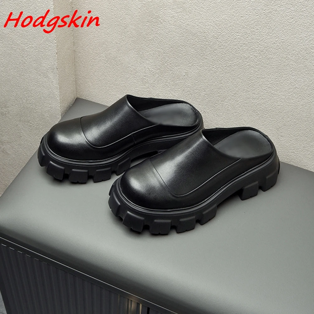 Cow Leather Black Slingback Slippers for Men Round Toe Slip On Height Increasing Shoes New Arrivals Spring Autumn Casual Slides
Cow Leather Black Slingback Slippers for Men Round Toe Slip On Height Increasing Shoes New Arrivals Spring Autumn Casual Slides