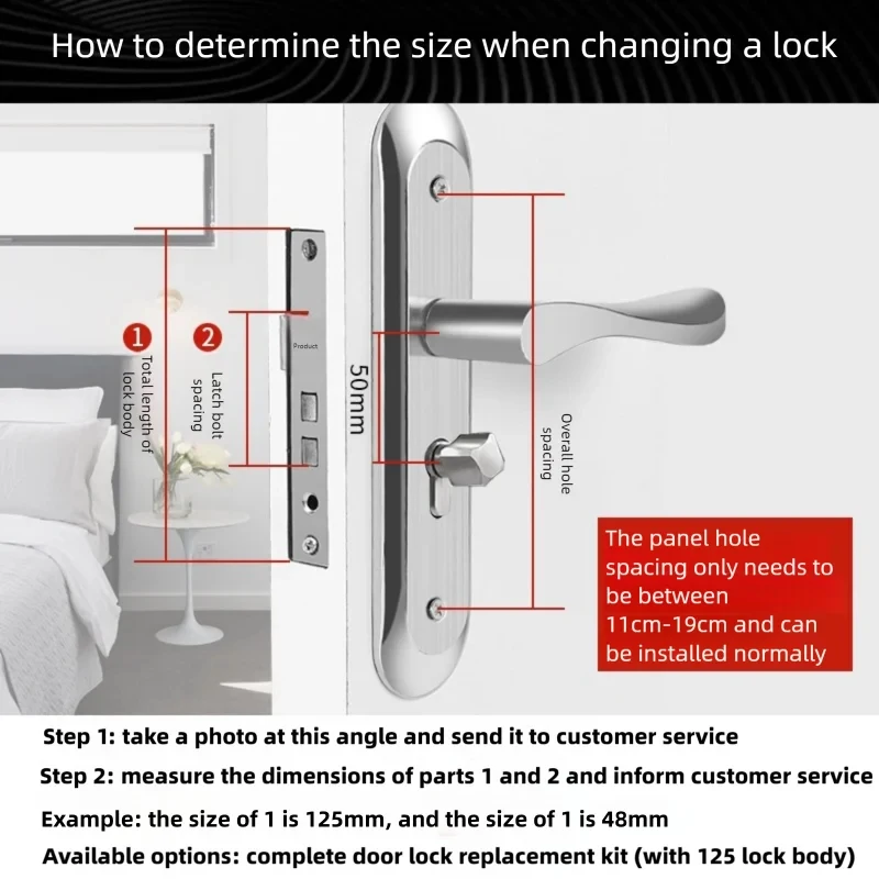 Universal Type Stainless Steel Indoor Door Lock - Adjustable Tamper Free Bedroom Door Handle for Wooden Doors
Universal Type Stainless Steel Indoor Door Lock - Adjustable Tamper Free Bedroom Door Handle for Wooden Doors