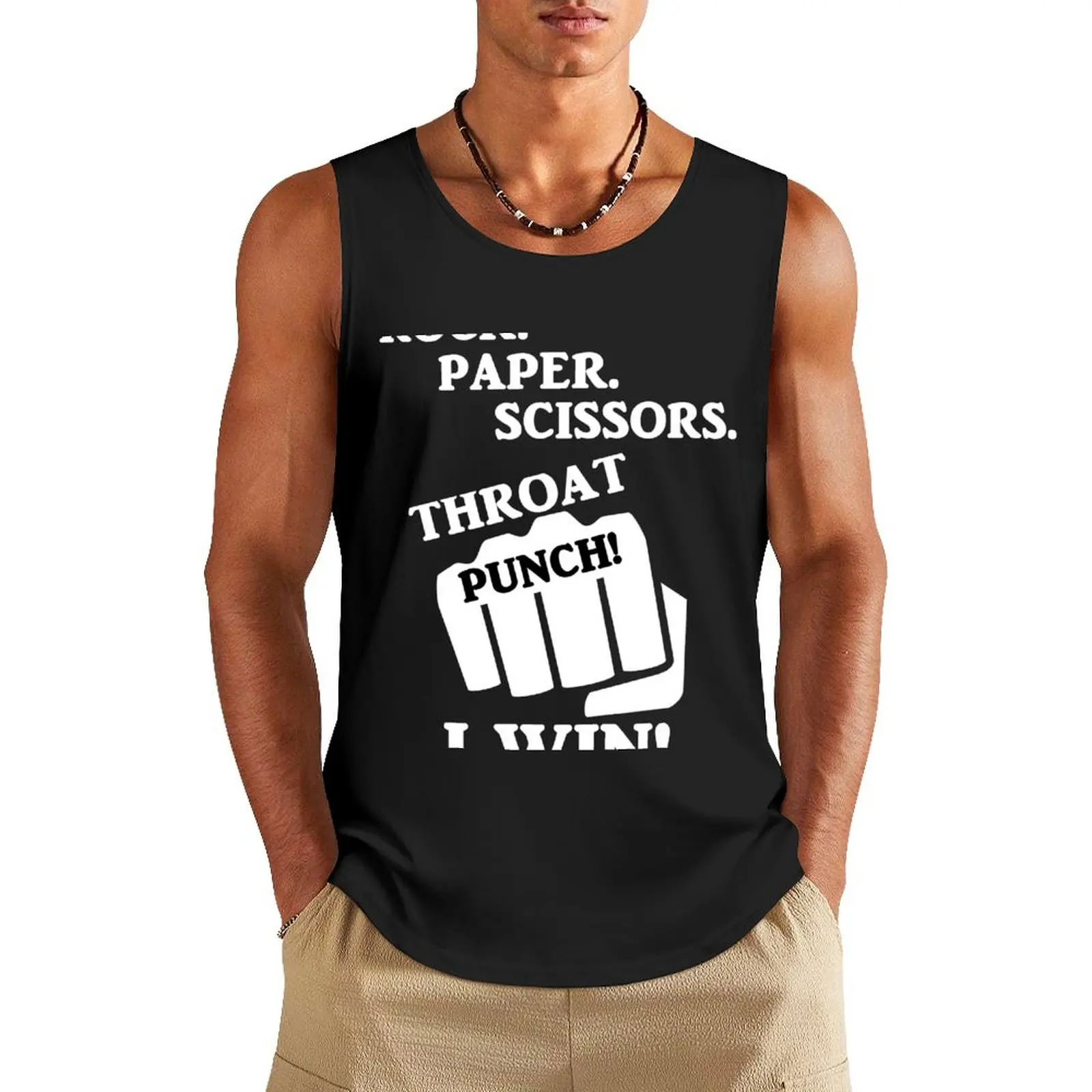 Rock, Paper, Scissors, Throat Punch! I win! Tank Top gym for men summer anime clothes t-shirt for man
Rock, Paper, Scissors, Throat Punch! I win! Tank Top gym for men summer anime clothes t-shirt for man