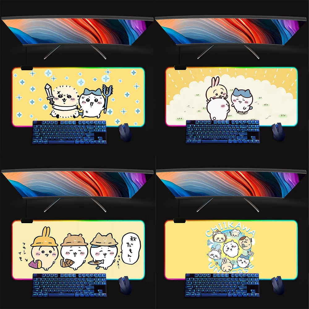 Японские комиксы Cute Chiikawas RGB Pc игровой коврик для клавиатуры и мыши, геймерский коврик для мыши, светящиеся коврики для мыши, резиновый игровой компьютерный коврик
Японские комиксы Cute Chiikawas RGB Pc игровой коврик для клавиатуры и мыши, геймерский коврик для мыши, светящиеся коврики для мыши, резиновый игровой компьютерный коврик
