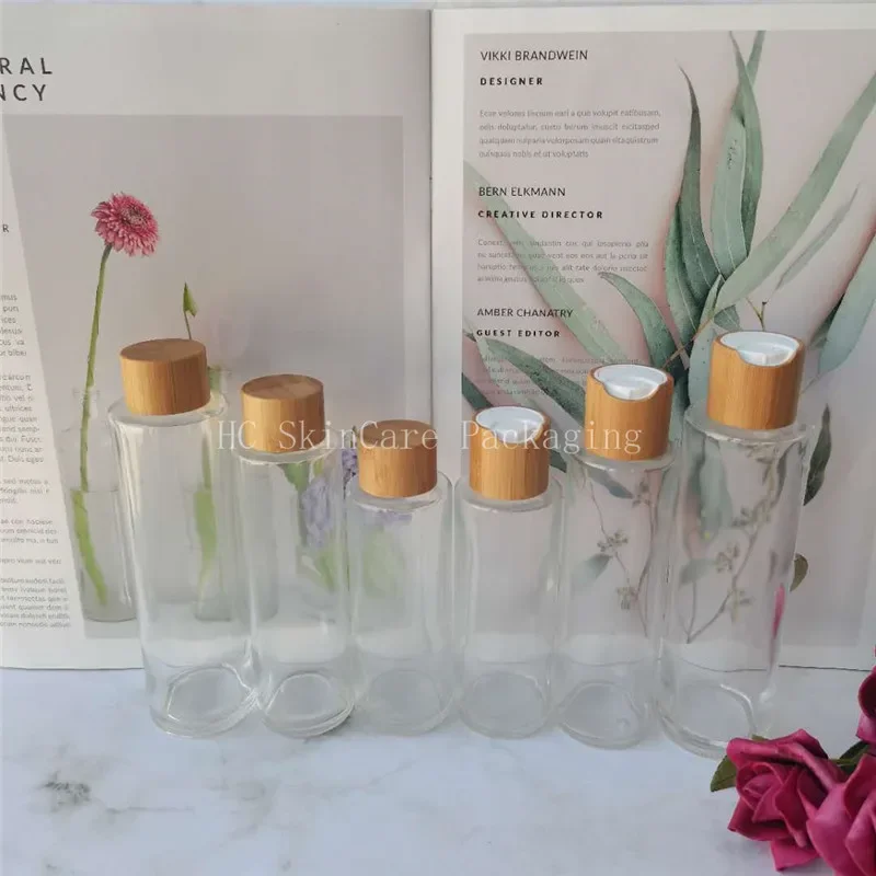 Eco Friendly Cosmetic Packaging Empty Plastic Bottles in Stock Body Lotion Bottle with Bamboo Screw Cap and bamboo Disc Cap
Eco Friendly Cosmetic Packaging Empty Plastic Bottles in Stock Body Lotion Bottle with Bamboo Screw Cap and bamboo Disc Cap