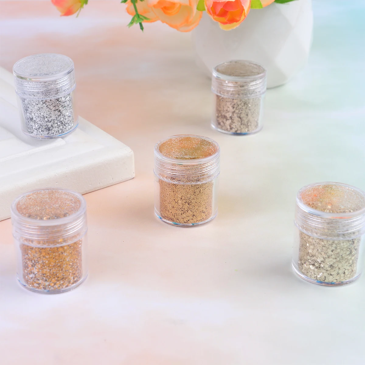 5 Pcs Sequin Glitter Set Sequins Nails Shimmering Powder Gradient Dipping Art Essential
5 Pcs Sequin Glitter Set Sequins Nails Shimmering Powder Gradient Dipping Art Essential