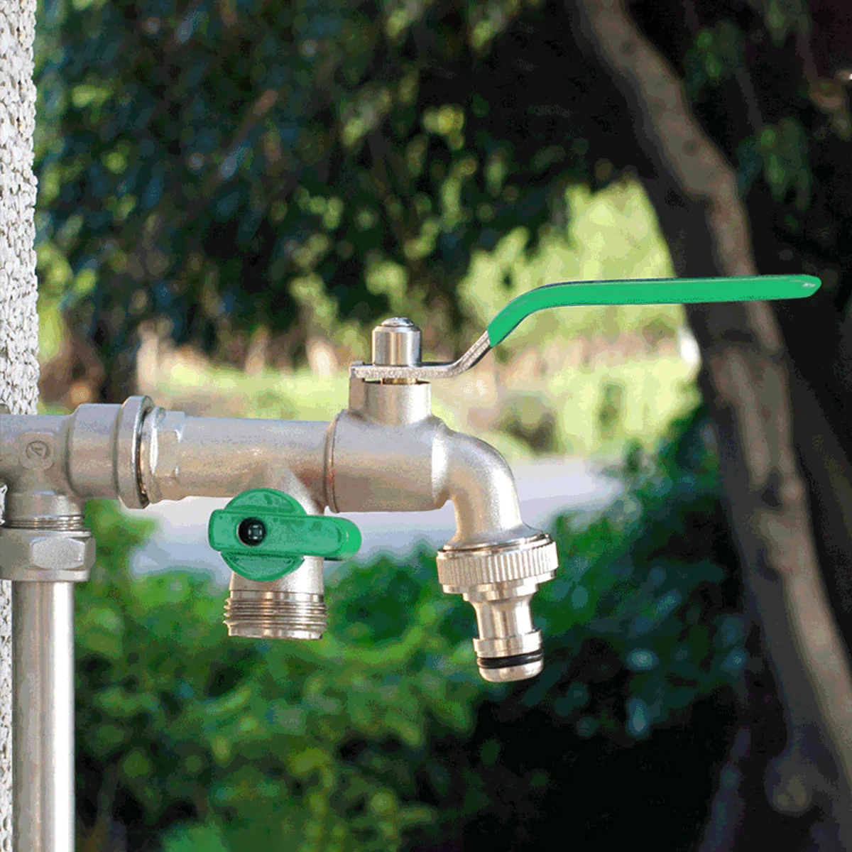 1Pcs New Horticultural Irrigation Dual Handle Dual Control Faucet Zinc Alloy Water Nozzle 1/2" Double Nipple Faucet
1Pcs New Horticultural Irrigation Dual Handle Dual Control Faucet Zinc Alloy Water Nozzle 1/2" Double Nipple Faucet