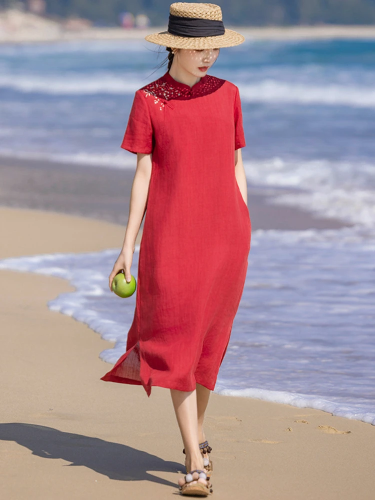 100% Ramie Women Cheongsam Dress New Arrival 2026 Summer Chinese Style Floral Embroidery Ladies Elegant Long Dresses M2746
100% Ramie Women Cheongsam Dress New Arrival 2026 Summer Chinese Style Floral Embroidery Ladies Elegant Long Dresses M2746