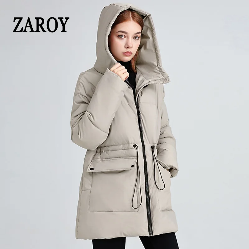 ZAROY Winter Hooded Drawstring Thicken Cotton Padded Jacket Women Fashion Parka Zipper Pocket Quilted Coat Casual Warm Outerwear
ZAROY Winter Hooded Drawstring Thicken Cotton Padded Jacket Women Fashion Parka Zipper Pocket Quilted Coat Casual Warm Outerwear