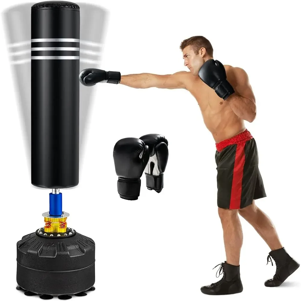 70 Heavy Duty Freestanding Boxing Bag with Gloves and Suction Base for Home Gym or Kickboxing Training
70 Heavy Duty Freestanding Boxing Bag with Gloves and Suction Base for Home Gym or Kickboxing Training