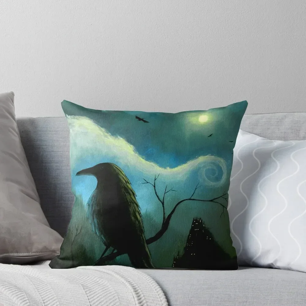 Mountain City Under the Moon - Crows/Ravens Throw Pillow Ornamental Pillow Cushion Cover Luxury pillow
Mountain City Under the Moon - Crows/Ravens Throw Pillow Ornamental Pillow Cushion Cover Luxury pillow