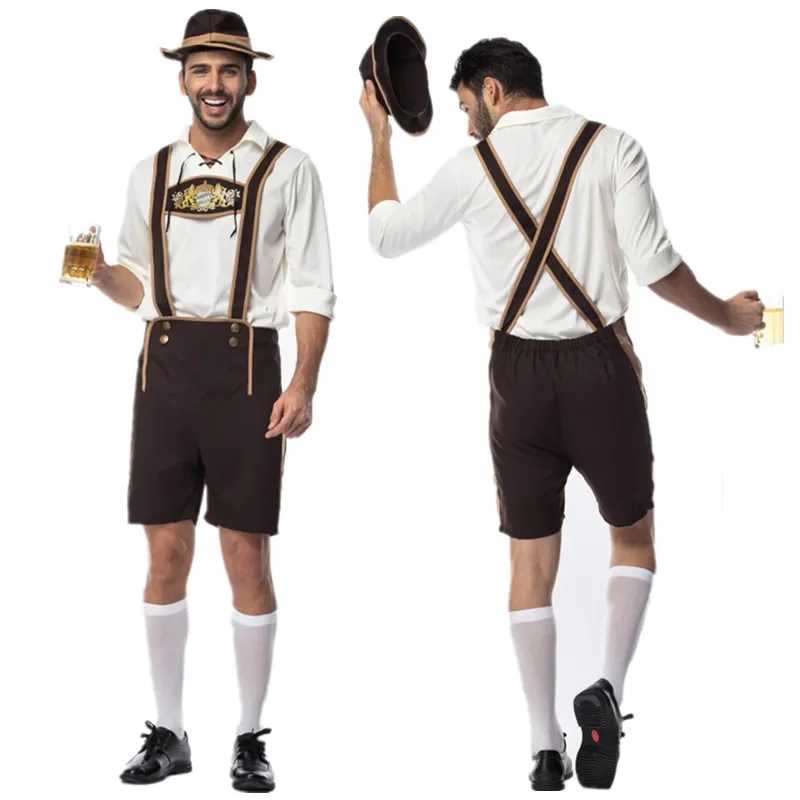 Adult Men Oktoberfest Costume Lederhosen Bavarian Octoberfest German Beer Man Costumes Carnival Halloween Party Costumes
Adult Men Oktoberfest Costume Lederhosen Bavarian Octoberfest German Beer Man Costumes Carnival Halloween Party Costumes