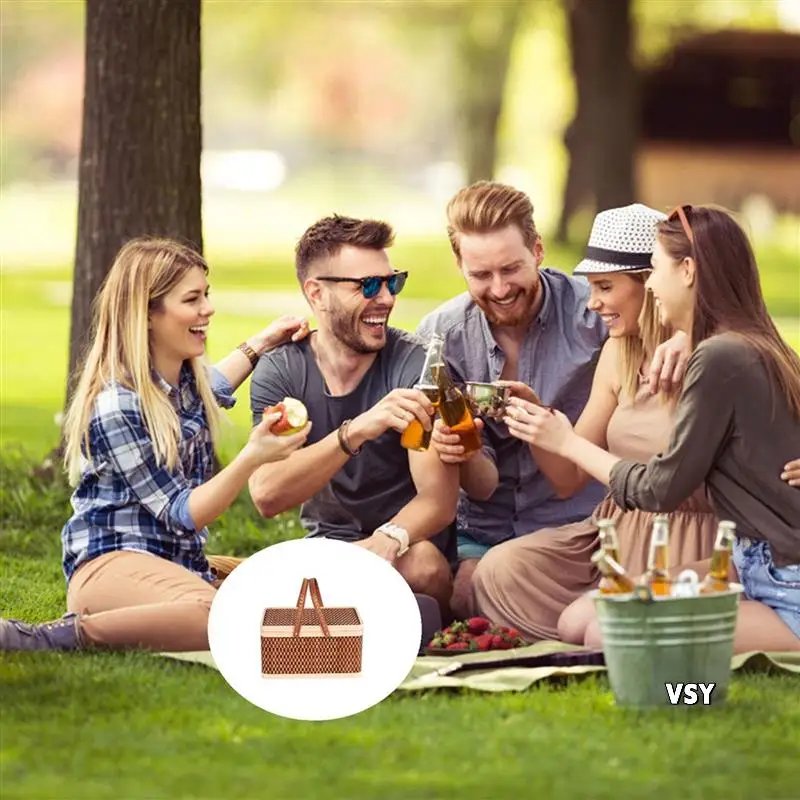 2X New Bamboo Basket Natural -Friendly Woven Basket Bamboo Picnic Basket With Lid Handheld Snacks Bread Storage Basket
2X New Bamboo Basket Natural -Friendly Woven Basket Bamboo Picnic Basket With Lid Handheld Snacks Bread Storage Basket