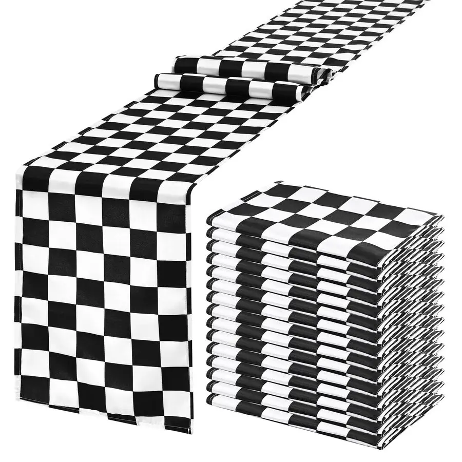 15 упаковок клетчатых дорожек из полиэстера, черно-белых дорожек в шахматном порядке, классический элегантный декор стола для дня рождения, свадьбы
15 упаковок клетчатых дорожек из полиэстера, черно-белых дорожек в шахматном порядке, классический элегантный декор стола для дня рождения, свадьбы