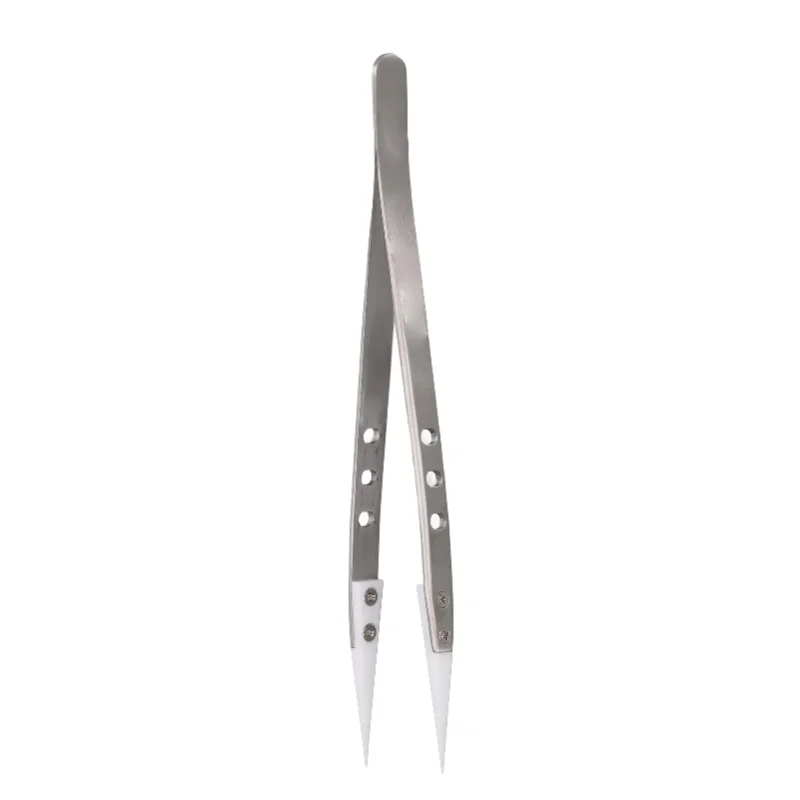 Tweezer Straight Head Fine Tip Stainless Steel Ceramic Corrosion Resistance Anti Magnetism Jumper Repair Tweezers
Tweezer Straight Head Fine Tip Stainless Steel Ceramic Corrosion Resistance Anti Magnetism Jumper Repair Tweezers