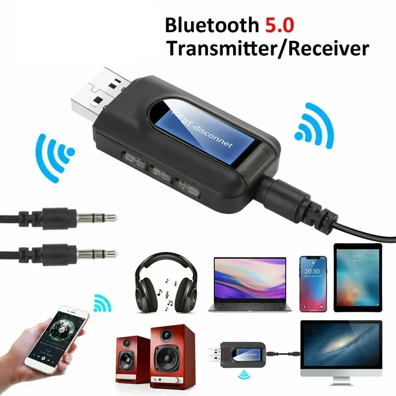 BT10 2 in 1 On-screen Bluetooth 5.0 Audio Transmitter Receiver 3.5mm AUX USB Wireless Adapter BT-10 For Car HIFI PC TV Headphone
BT10 2 in 1 On-screen Bluetooth 5.0 Audio Transmitter Receiver 3.5mm AUX USB Wireless Adapter BT-10 For Car HIFI PC TV Headphone