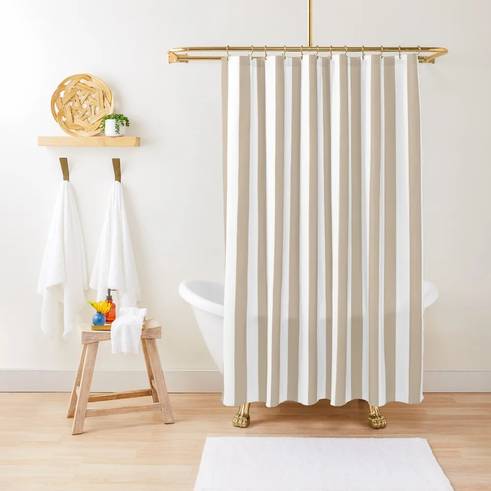 Dark Vanilla Brown and White Vertical Stripes Shower Curtain Bathroom Shower Set For Bathroom Shower Bathroom Fabric Curtain
Dark Vanilla Brown and White Vertical Stripes Shower Curtain Bathroom Shower Set For Bathroom Shower Bathroom Fabric Curtain