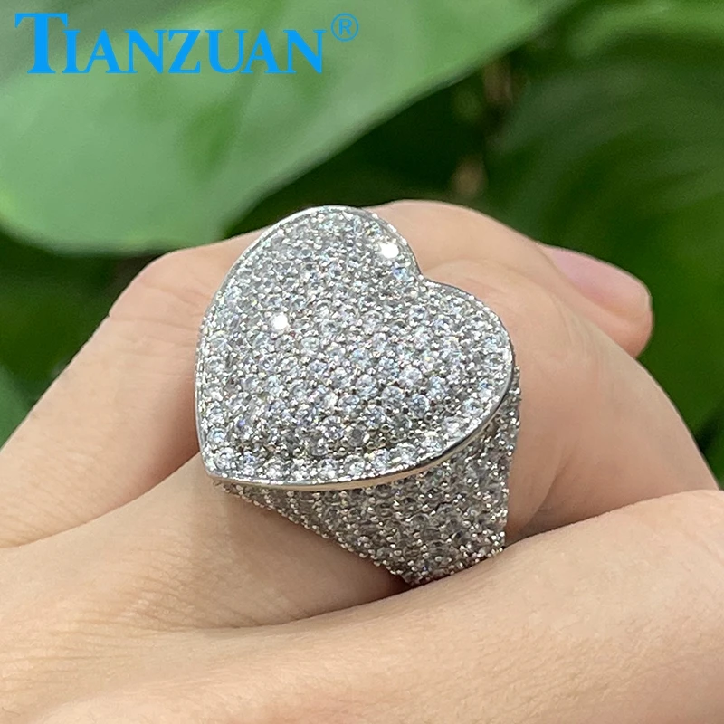 Classic Trendy Heart Rings 925 Sterling Silver Moissanite Ring for Men Anniversary Party Gift Fine Jewelry
Classic Trendy Heart Rings 925 Sterling Silver Moissanite Ring for Men Anniversary Party Gift Fine Jewelry