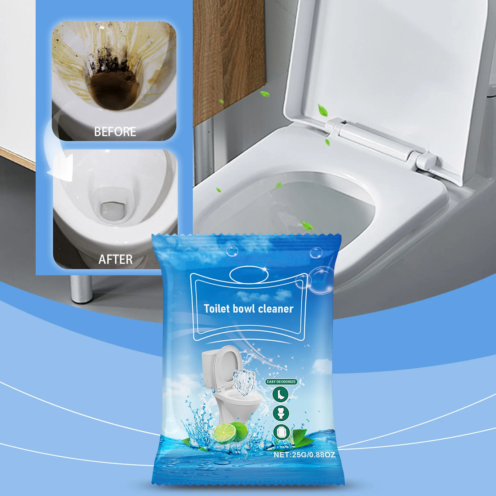 Toilet Cleaner Powerful Water Scum Remover Urine Stain Premium Cleaning Powder Bathroom Toilet Bowl Deep Clean Dirt Freshener
Toilet Cleaner Powerful Water Scum Remover Urine Stain Premium Cleaning Powder Bathroom Toilet Bowl Deep Clean Dirt Freshener