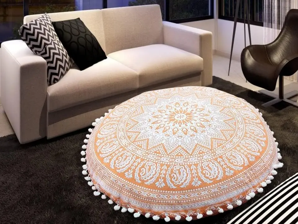 22 H Floor Cushion “Cover Only” Soft Flower Print Round Kids Seating Cushions Cover For Playroom Meditation (Pillow Cover
22 H Floor Cushion “Cover Only” Soft Flower Print Round Kids Seating Cushions Cover For Playroom Meditation (Pillow Cover